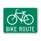 Bike Route sign