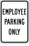 Employee Parking Only sign