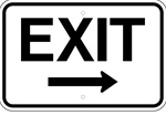 Exit (Right Arrow) sign