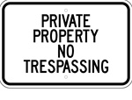 Private Property sign