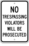 No Trespassing sign