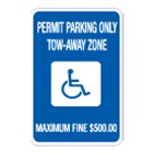 (Georgia) Handicap Reserved Permit Only Fine