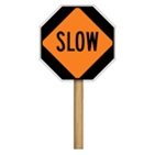 Stop/Slow Road Sign, Traffic Control