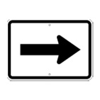 Black Horizontal Arrow on White sign
