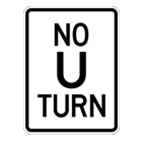 No U Turn sign