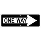 One Way (Right) sign