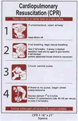 CPR Emergency styrene sign