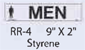 Men styrene sign