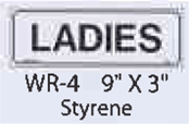 Ladies styrene sign