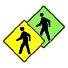 Pedestrian Crossing Warning sign